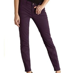 J Brand Soft Modal Cotton Blend Purple Aubergine Zip Fly Pants Size 28